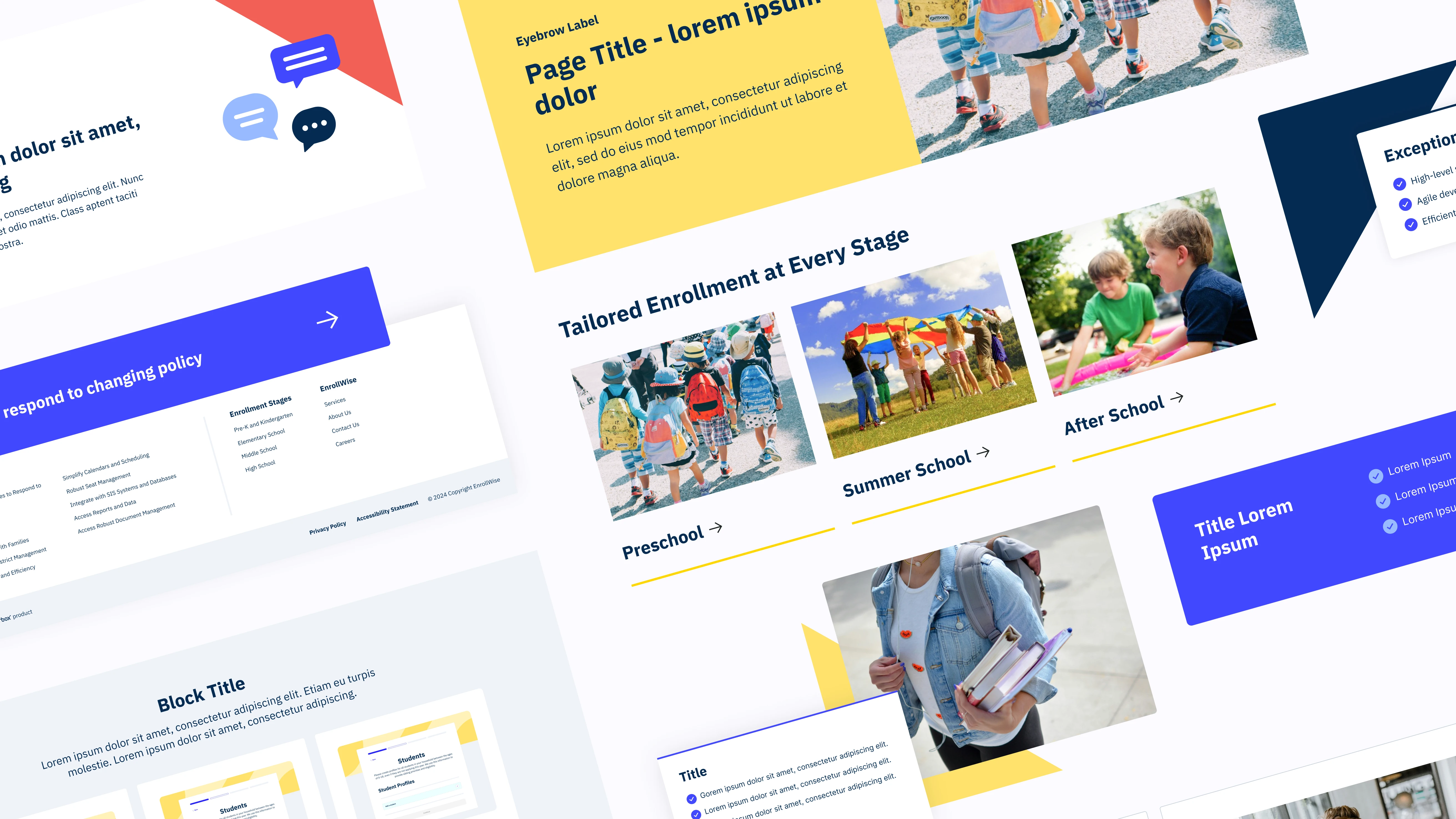 image of enrollwise marketing site design system