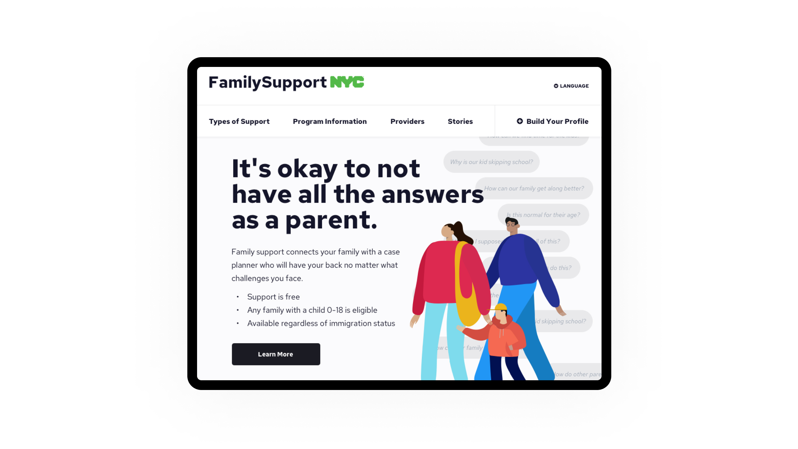 family support nyc homepage