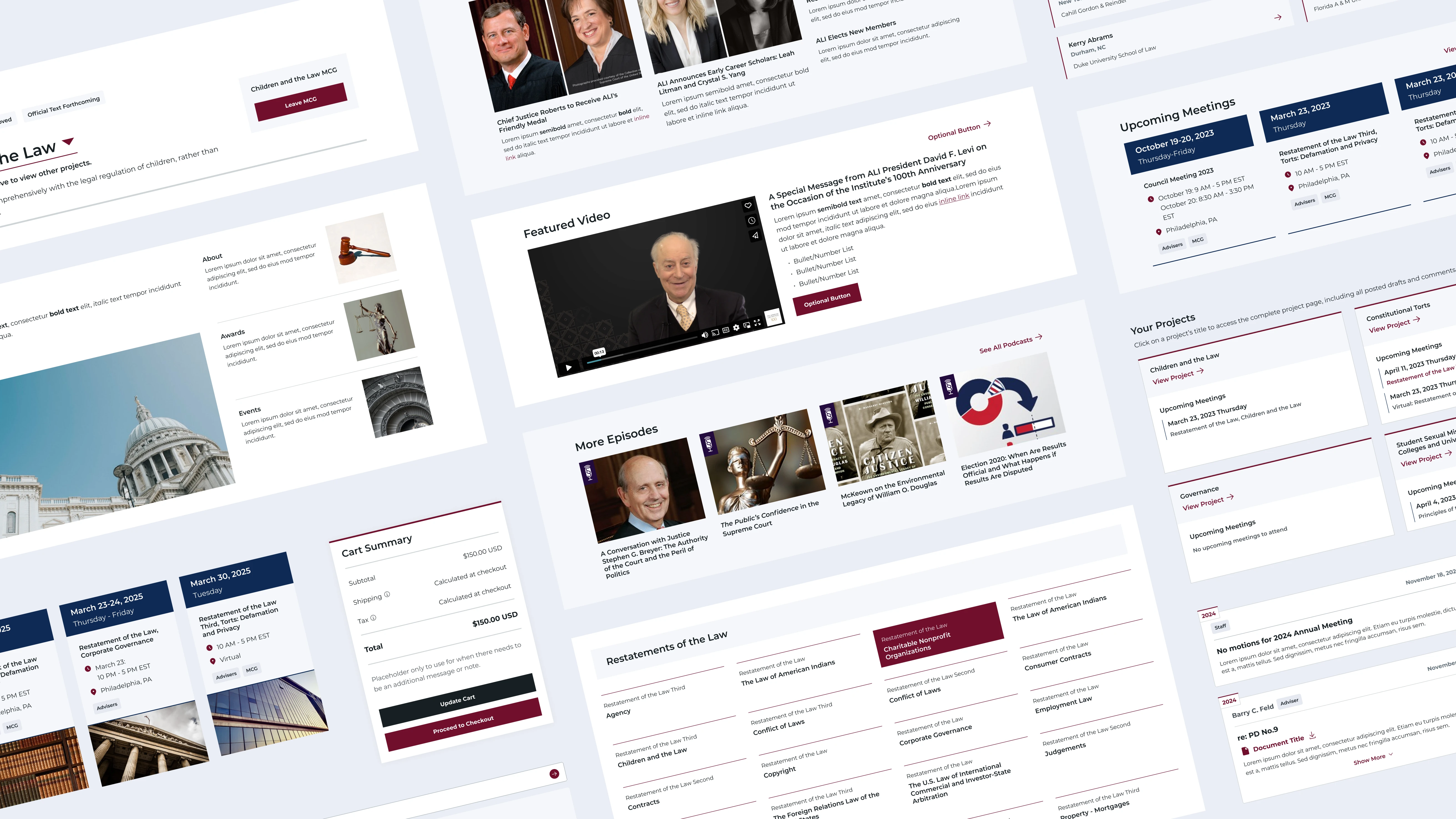 image of components for the american law institute design system