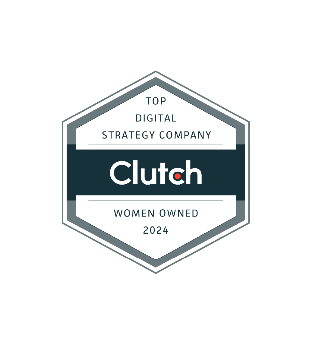 clutch badge for top digital strategy company women owned 2024