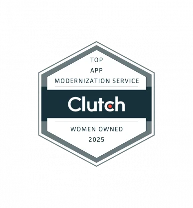 clutch badge for top app modernization service women owned 2025